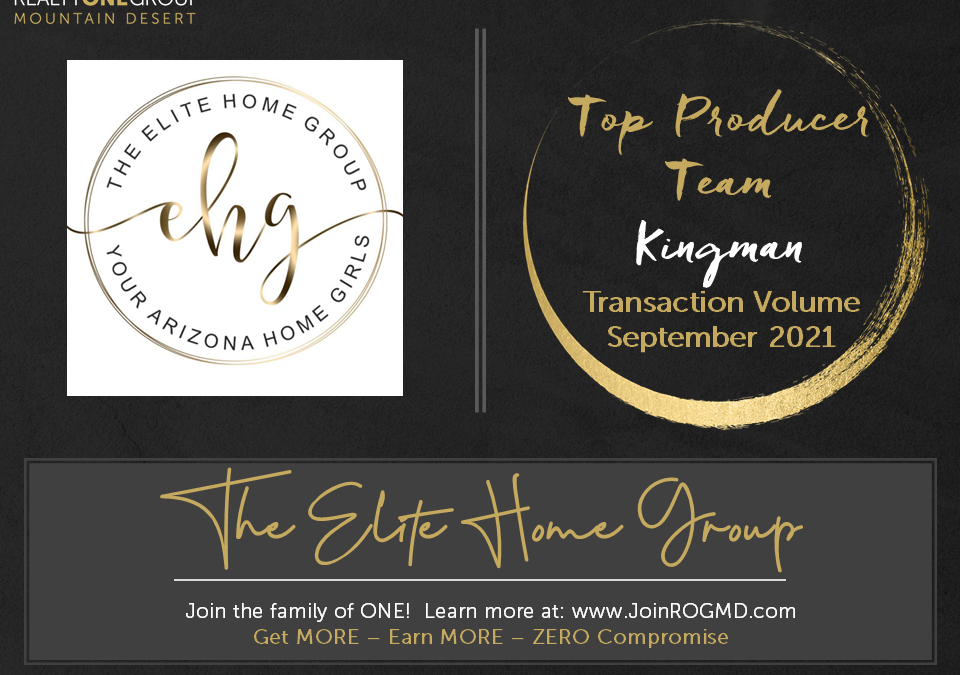 September 2021 Top Producers – Kingman